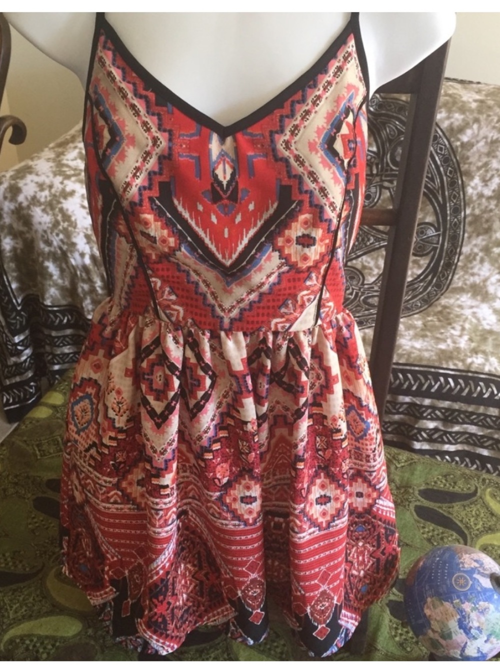Tribal Summer Dress W/ Pockets